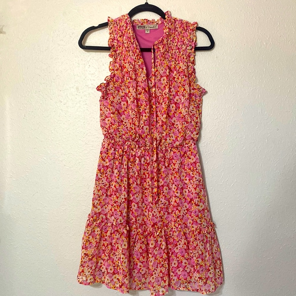 Gypsies and moondust sundress - floral pink